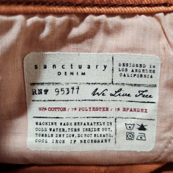 Santuary Denim Orange WoShorts - Picture 7 of 7